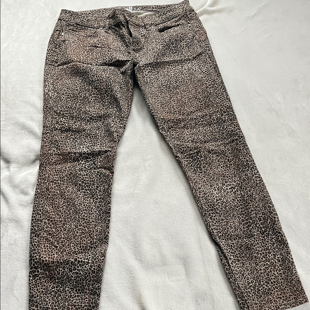 White House Black Market Leopard Print Skinny Jeans